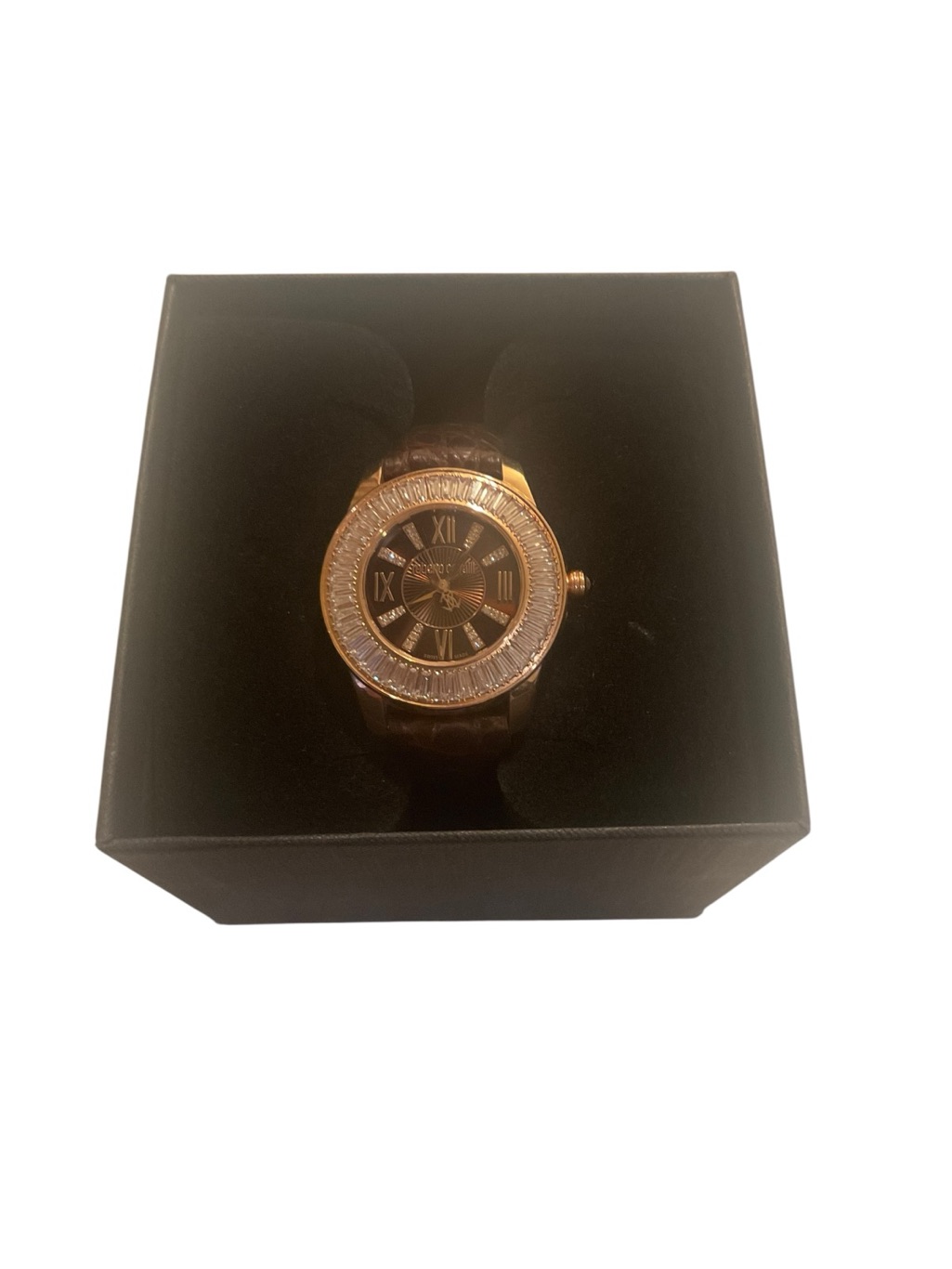 Roberto Cavalli Brown And Gold Watch Presentation Box